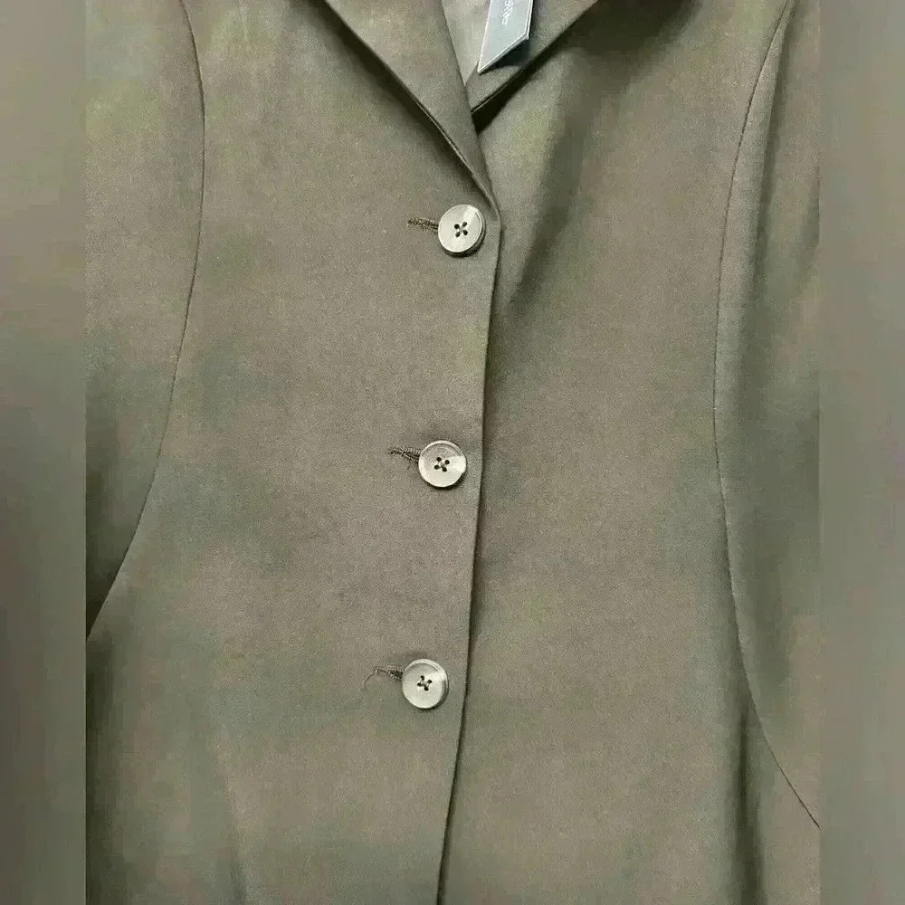 MANIÈRE DU VOIR Black‎ Single-Breasted Blazer Jacket - Size 12 - Picture 6 of 10